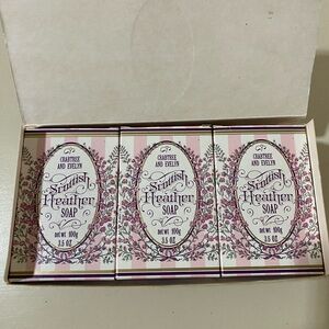 Vintage Crabtree & Evelyn Scottish Heather Soap  3 pieces Set